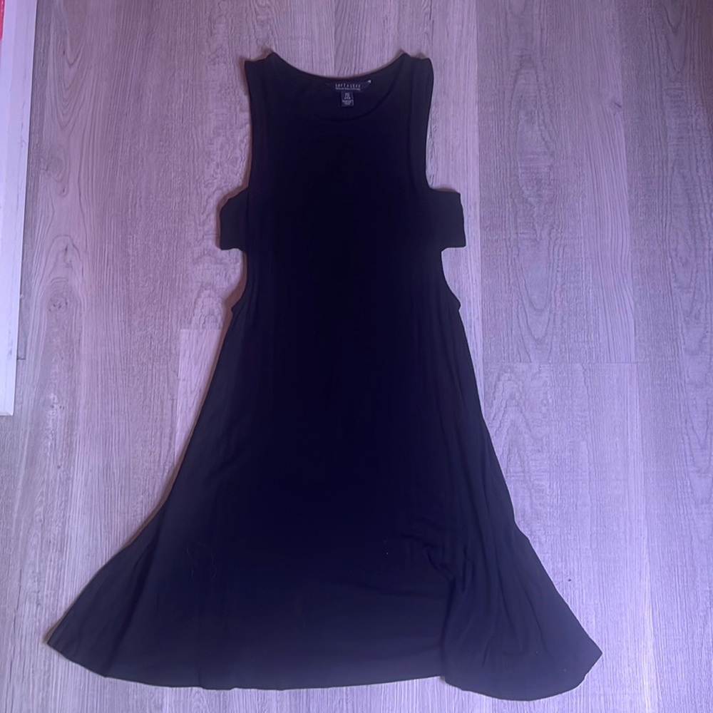 XXS stretchy soft flowy black dress